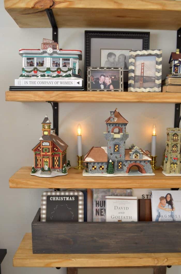 Neutral Christmas Home Tour using our traditional village