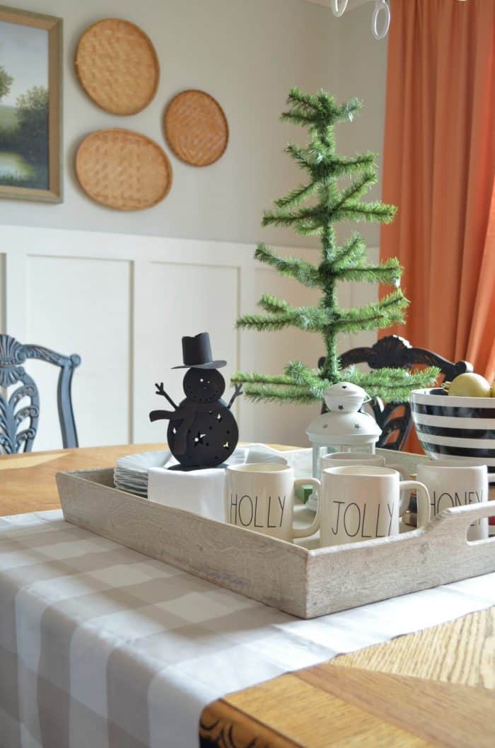 Neutral Christmas Dining Room