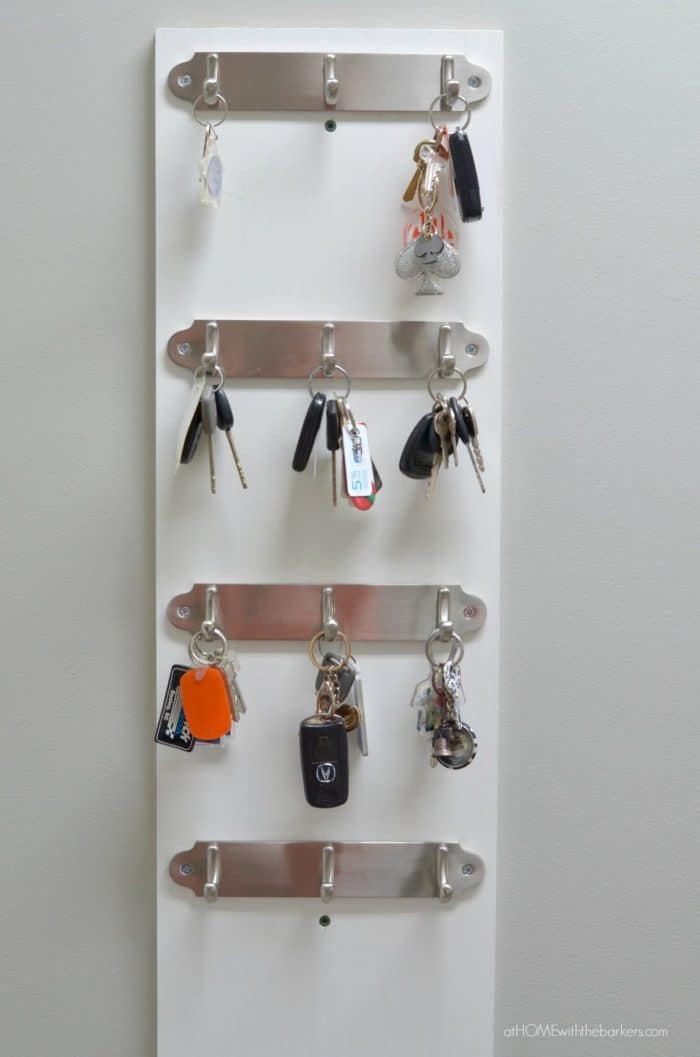 DIY Key Organizer that is sturdy enough for keys and more