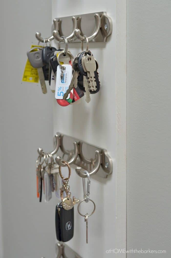 DIY Key Organizer that is sturdy enough for keys and more