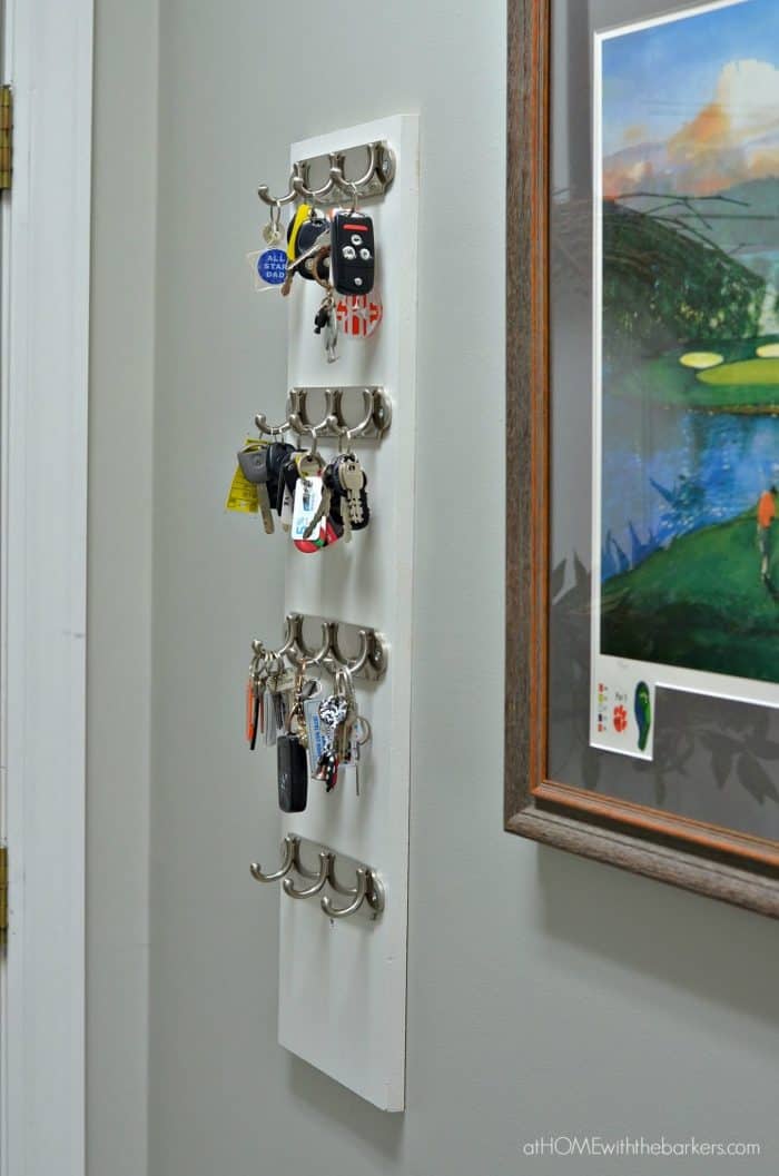 DIY Key Organizer that is sturdy enough for keys and more