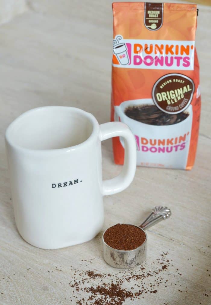Dunkin Donuts Medium Roast Coffee makes excellent coffee for our caramel coffee recipe.