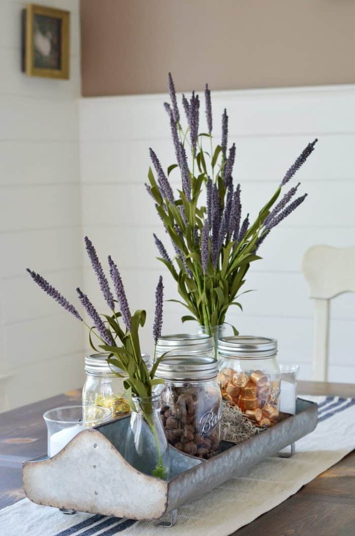 Rustic Farmhouse Set of Two Decorative Glass Jars