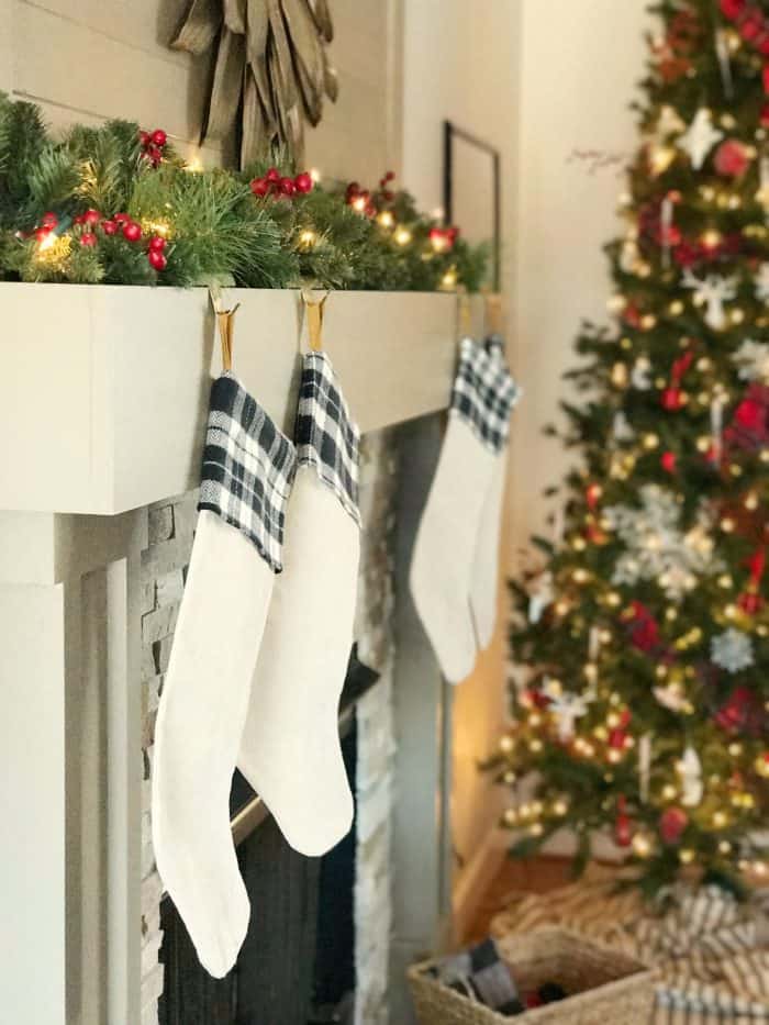 Simple Christmas Decorating with DIY Stockings