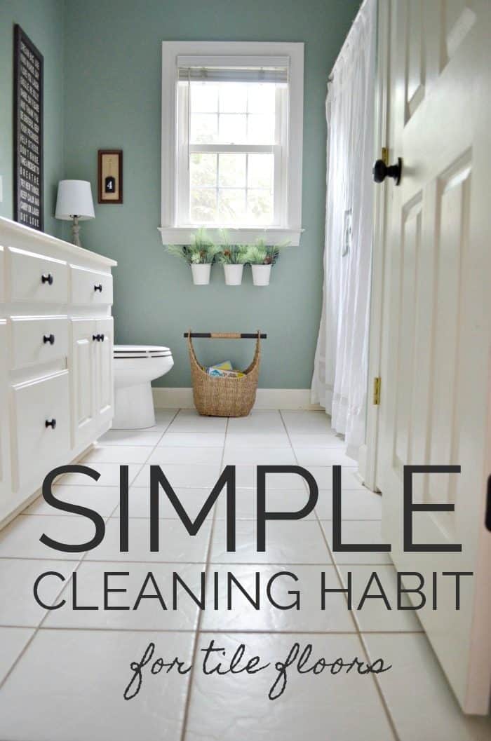 Simple cleaning habit for tile floors that is easy and effective. #Bona