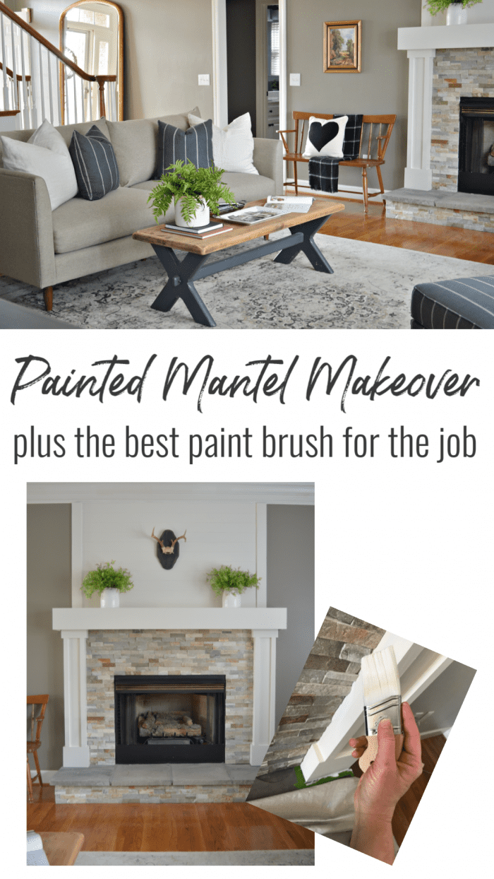 Finding the best paint brush for each project just got easier. Click the photo to see my favorite used on my painted mantel makeover. #diy #diyprojects #paintedprojects 