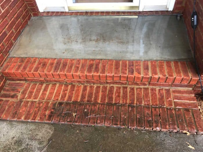 Pressure washer before and after
