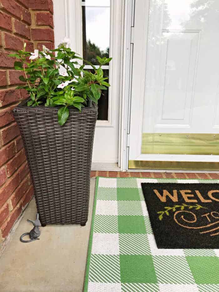 Planters and flowers for curb appeal