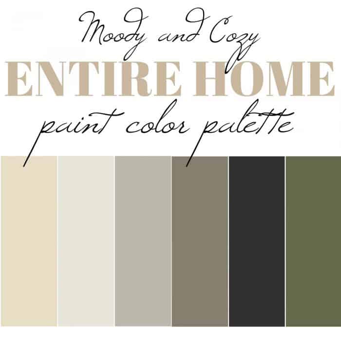 Our entire home paint color palette