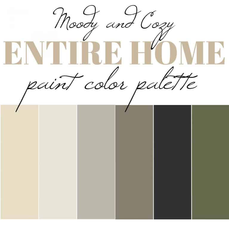 Moody and Calming interior paint color palette