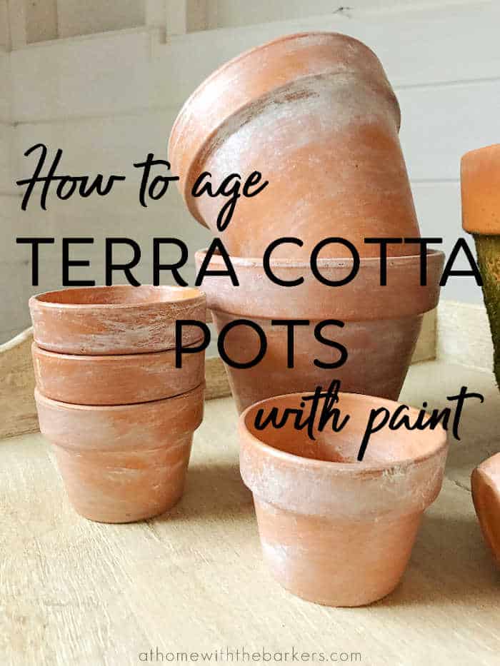 DIY aging terra cotta pots