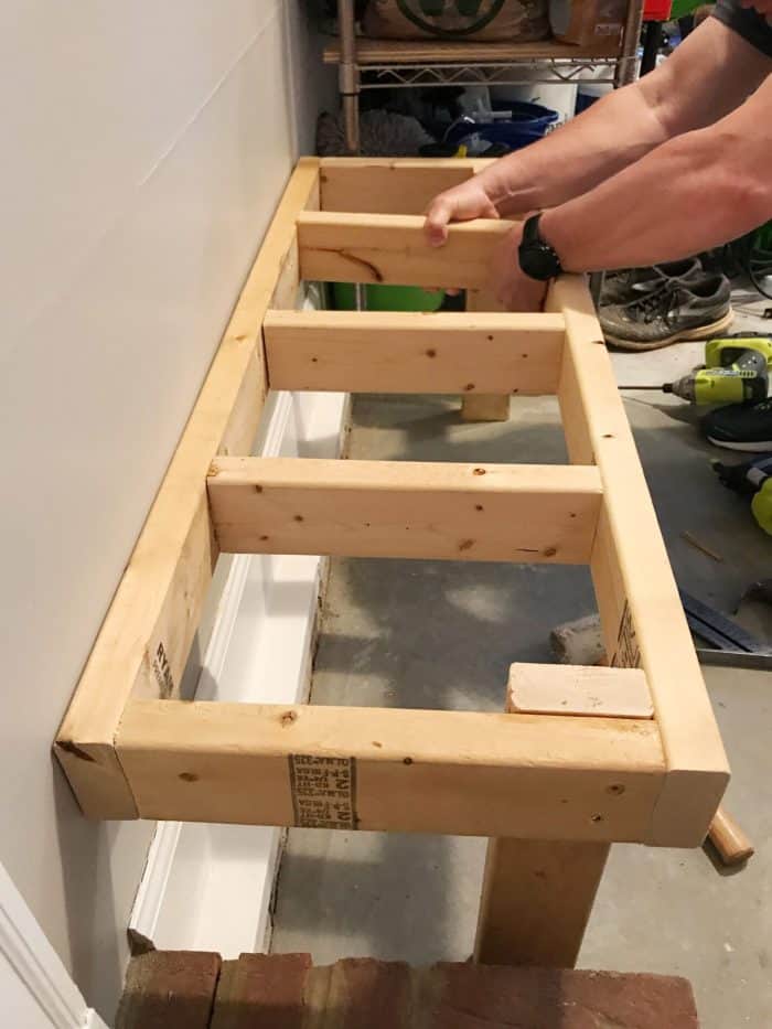 Garage Entry DIY bench