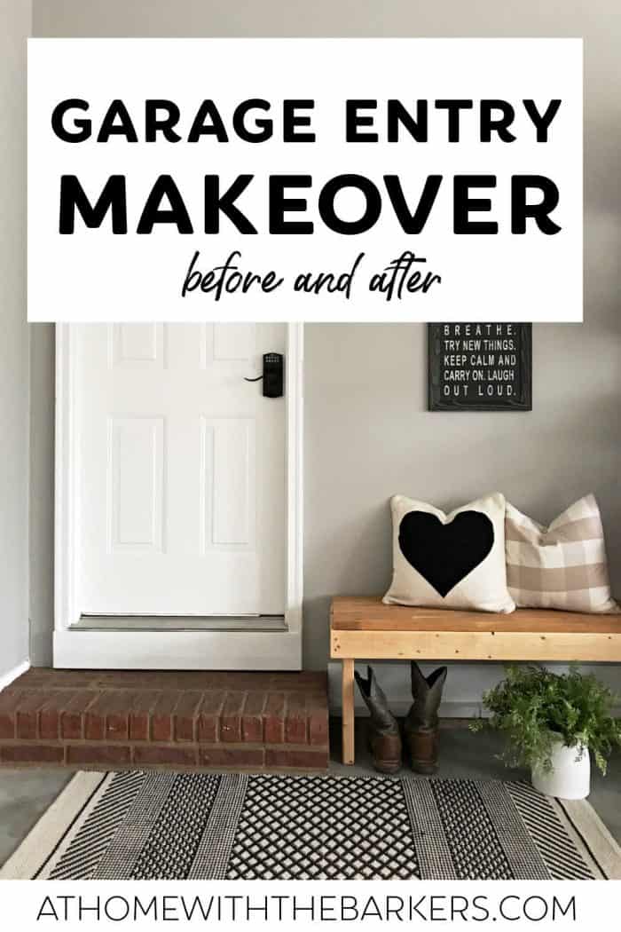 Garage Entry Makeover pinterest graphic