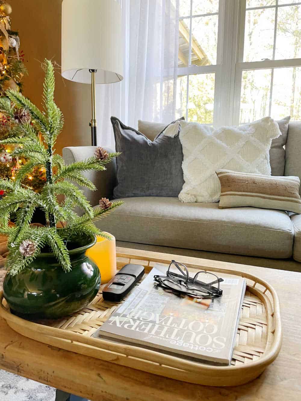 Christmas decor coffee table