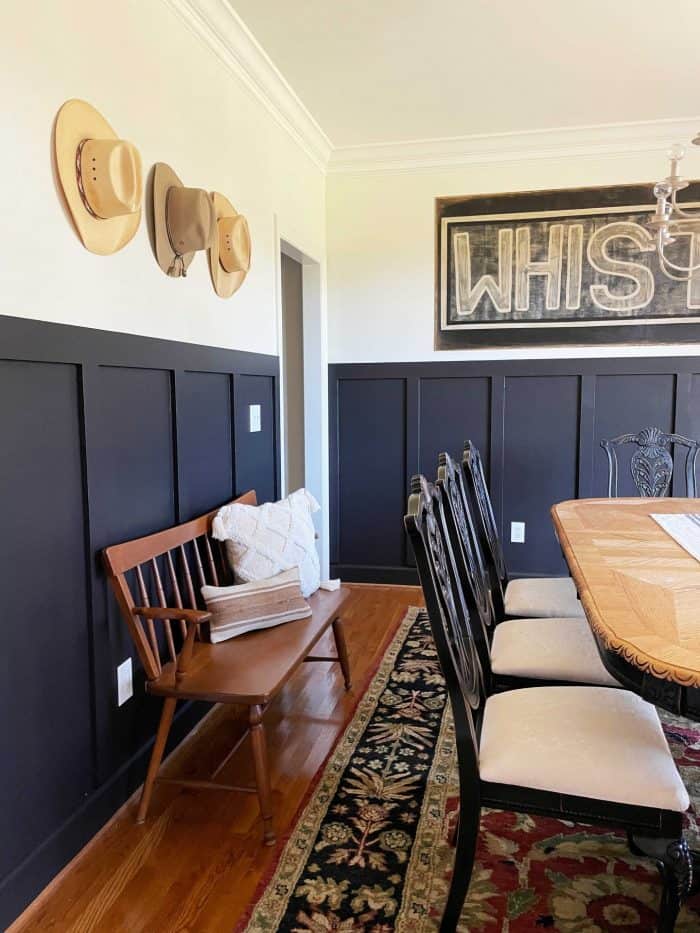rustic modern dining room makeover