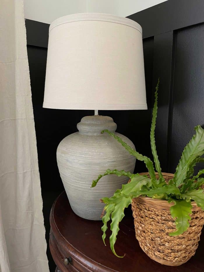 DIY terra cotta painted lamp