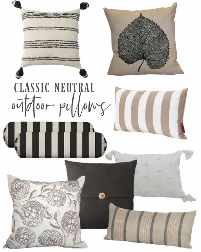Outdoor throw pillows Neutral colors
