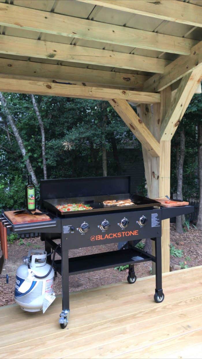 diy outdoor covered grill station