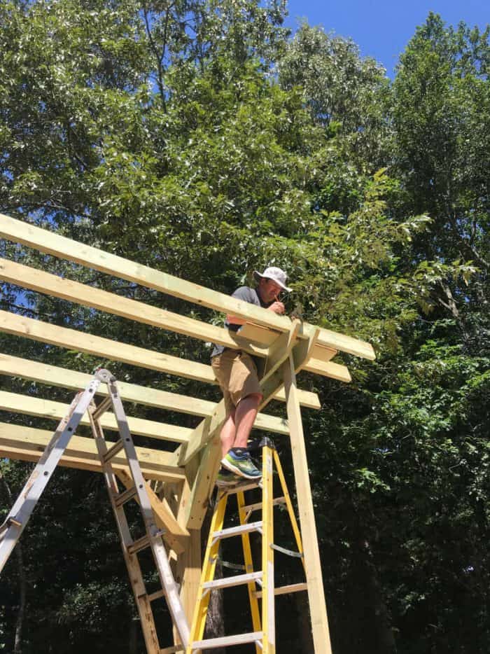 DIY Outdoor Kitchen roof