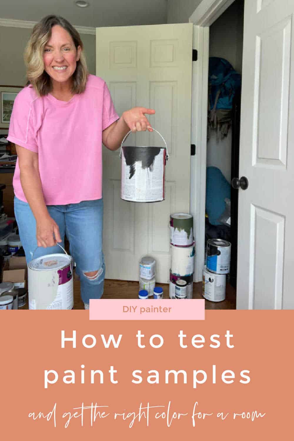 how to test paint colors Sonya Pinterest graphic
