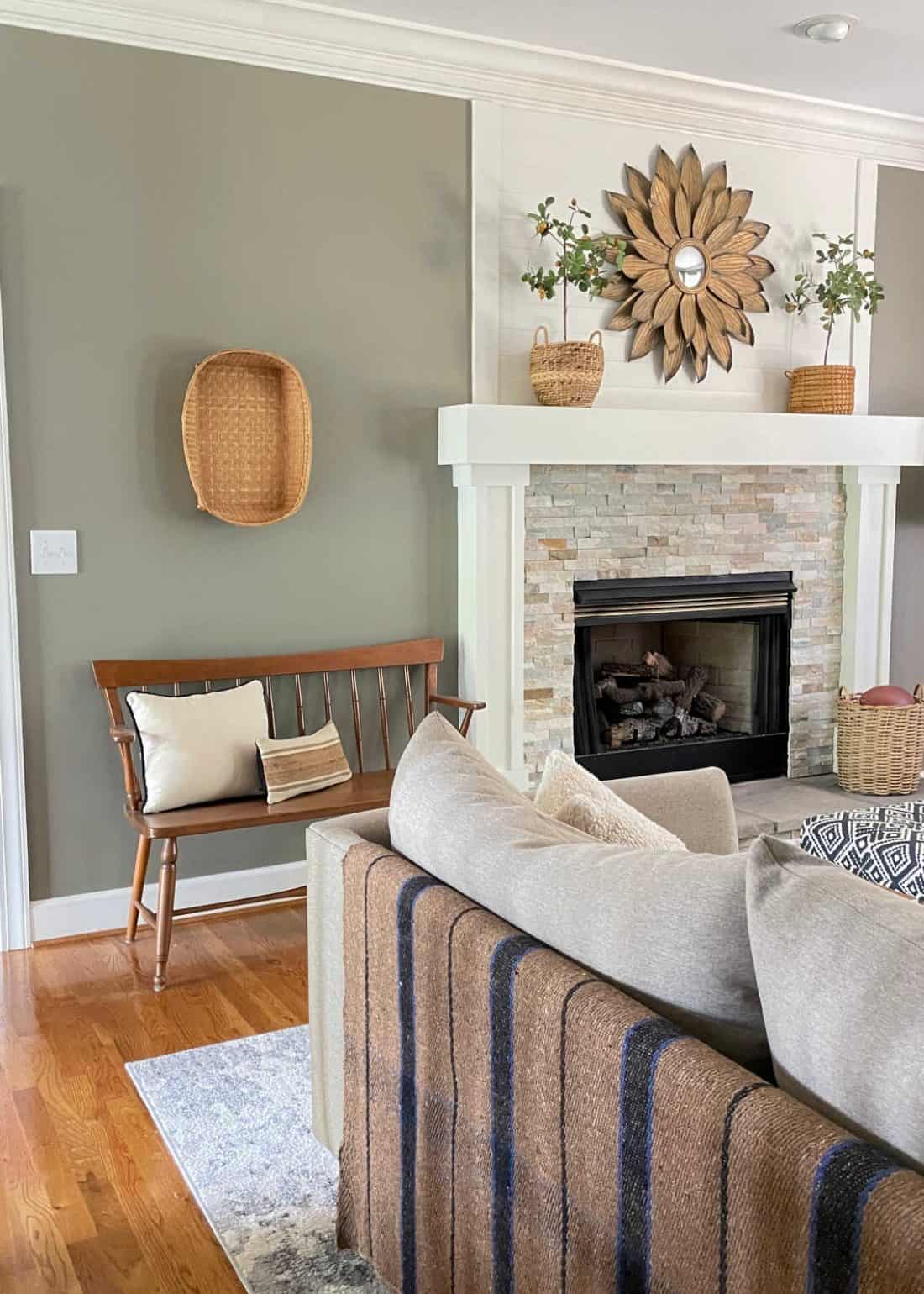 Painted Tile Fireplace Makeover At Home With The Barkers