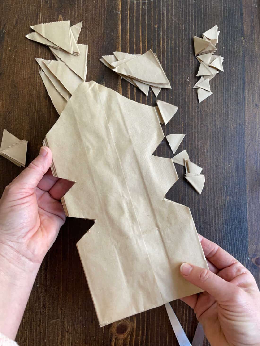 how to cut lunch bag snowflakes