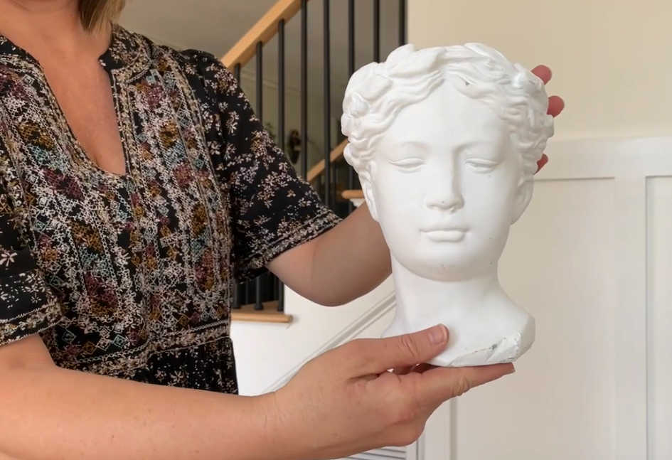 Bust from Micheals before faux painting
