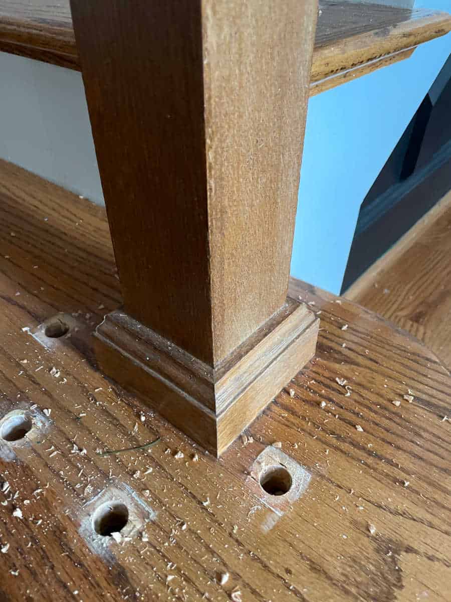 bottom of newel post during demo