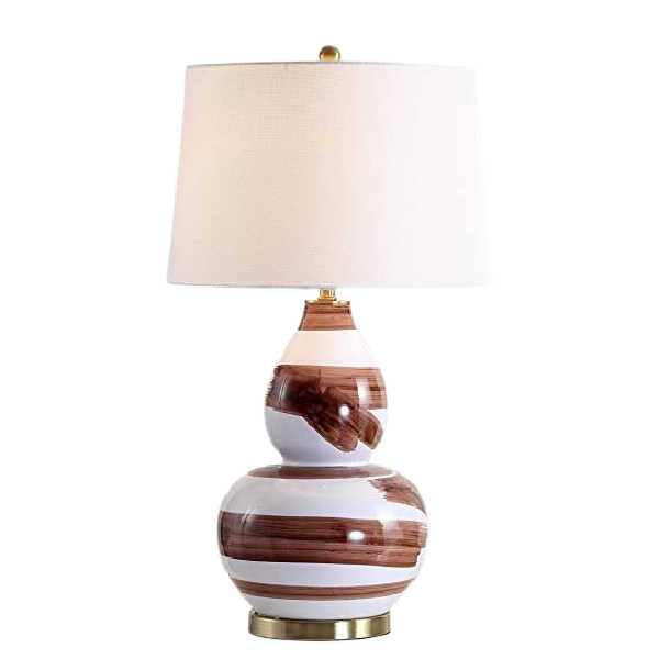 Brushstroke table lamp in brown shopping photo