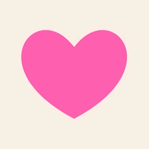 Hot pink heart graphic