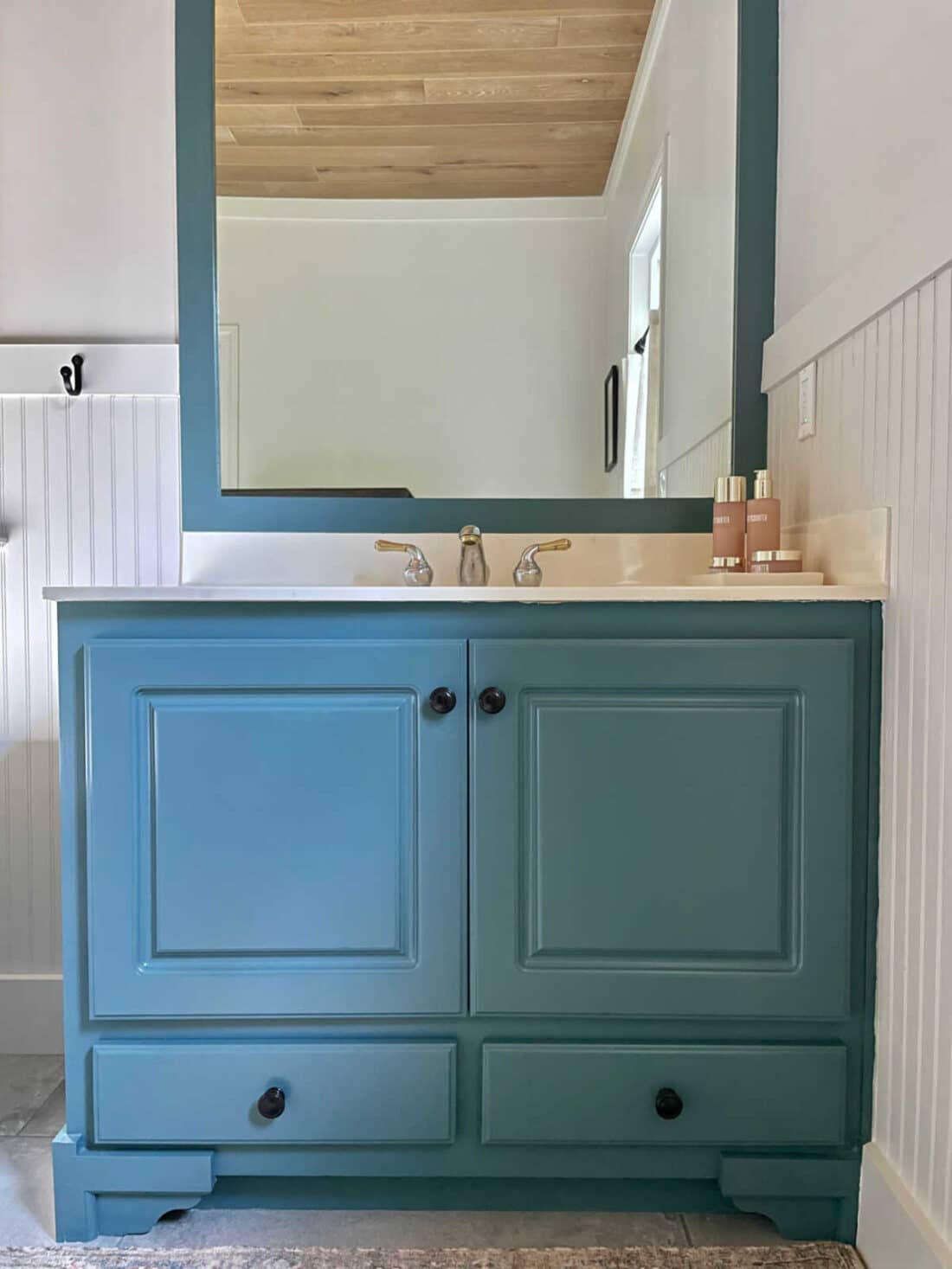 mediterranean paint color on vanity update