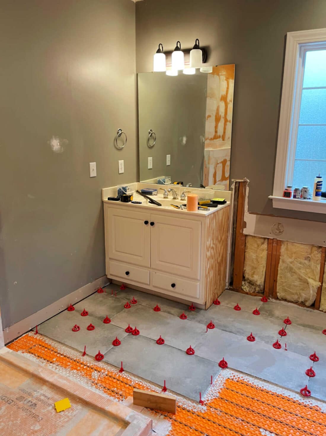 bathroom during remodel