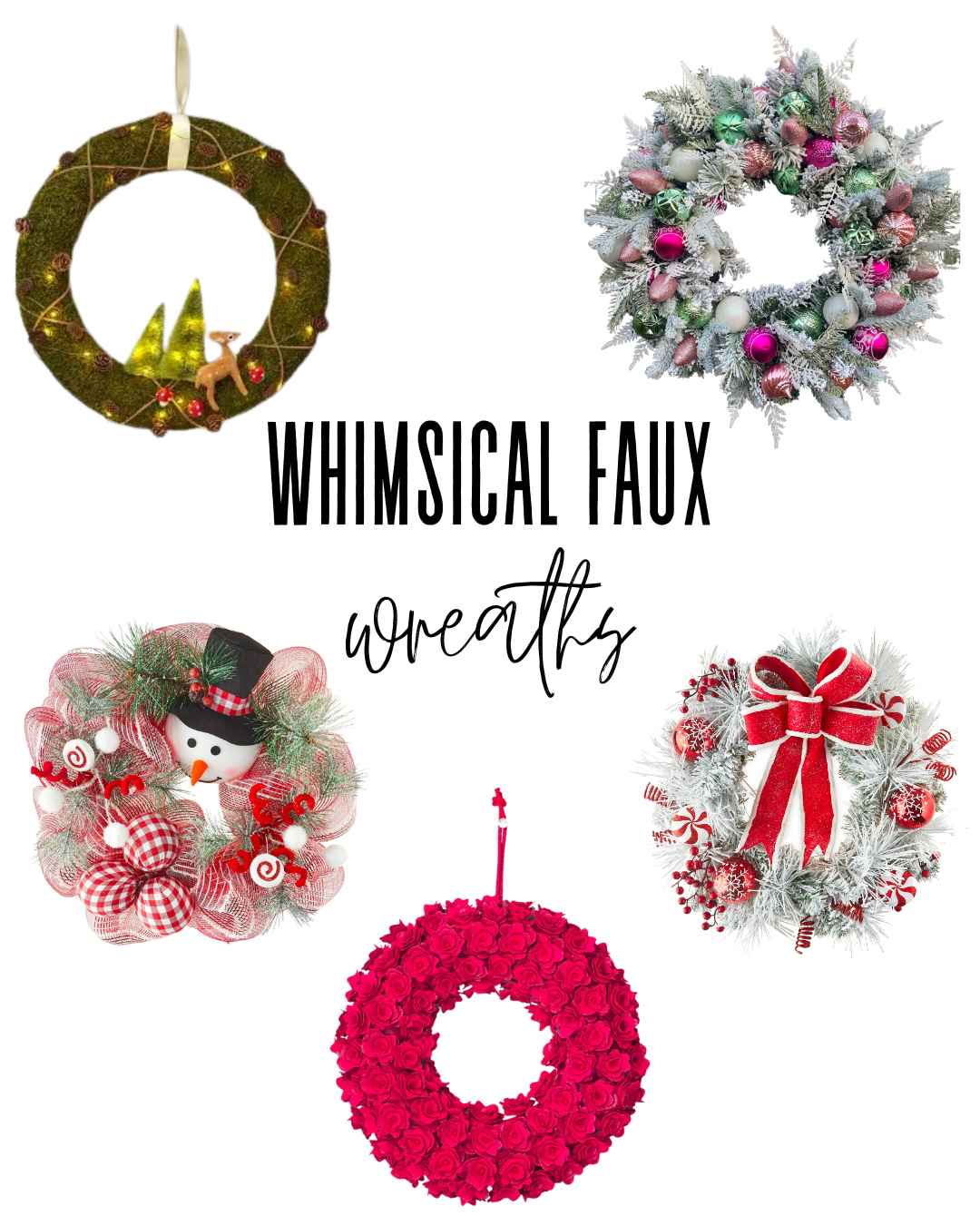 5 whimsical faux wreath ideas for the holidays