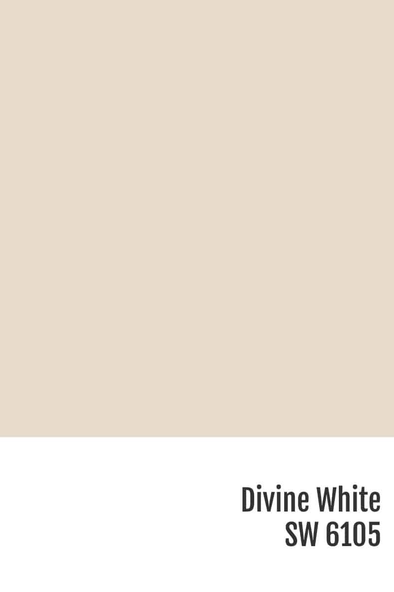 Paint swatch of Divine White SW 6105
