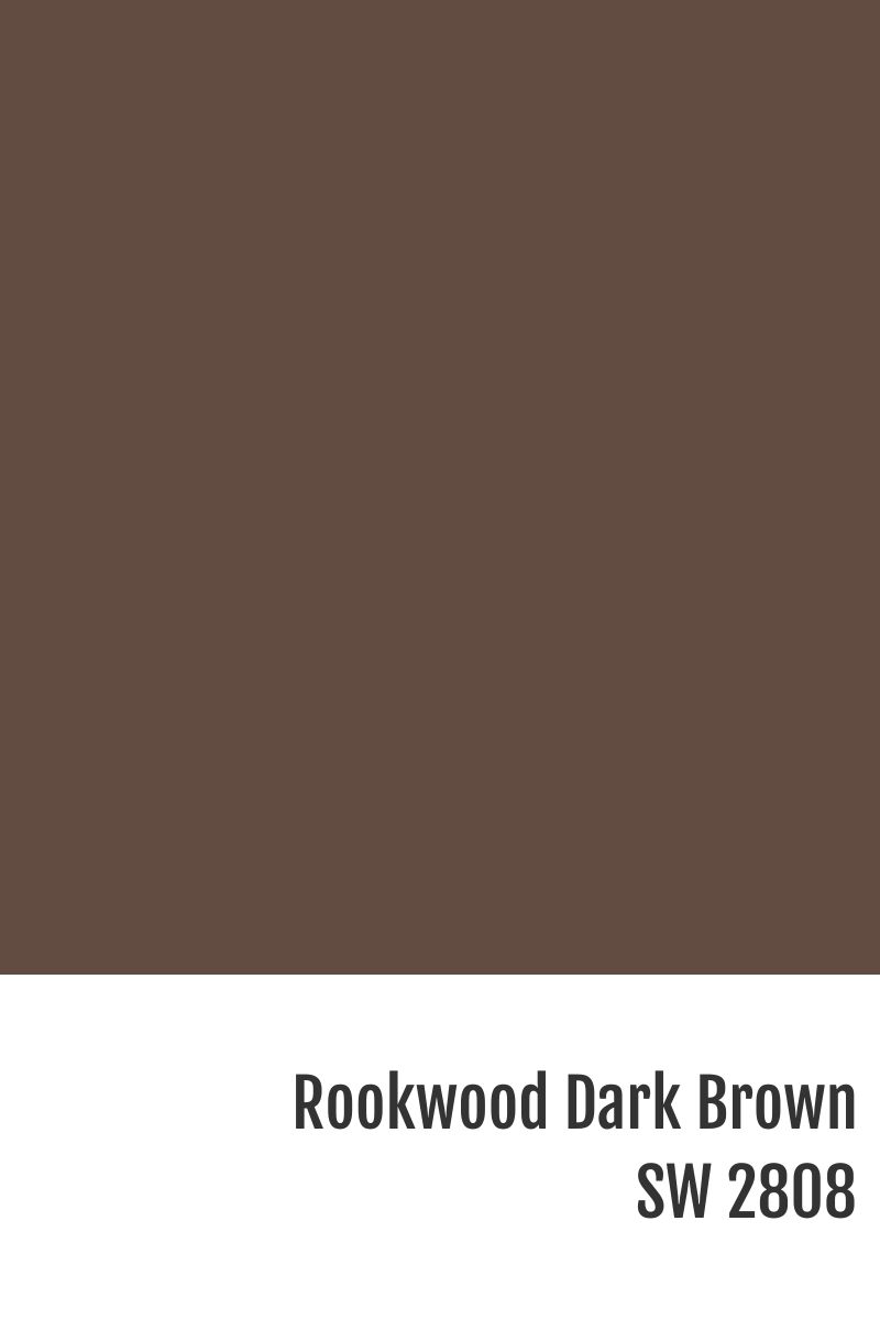 Sherwin Williams Rookwood Dark Brown paint chip