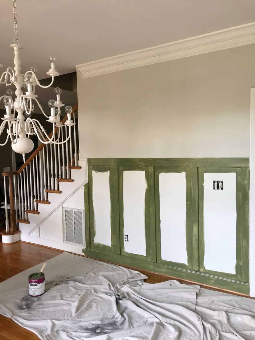 Oakmoss paint during makeover to see undertone