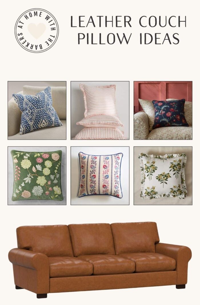 Best throw pillows for leather couch - At Home With The Barkers