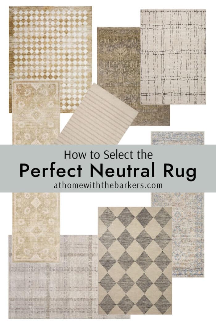 8 Neutral color rugs from Wayfair in a graphicm How to select the Perfect neutral rug