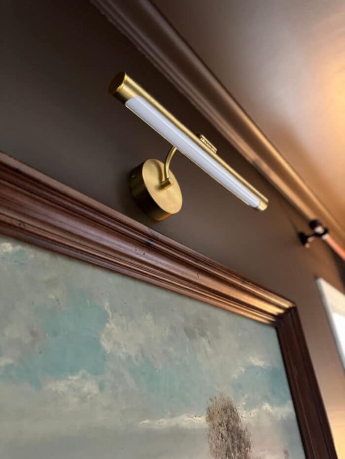 Close up of battery picture light turned on