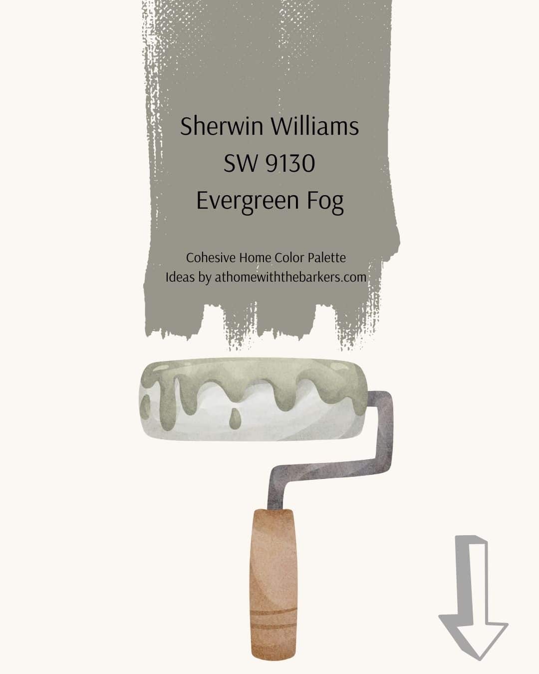 Sherwin Williams Evergreen Fog paint roller