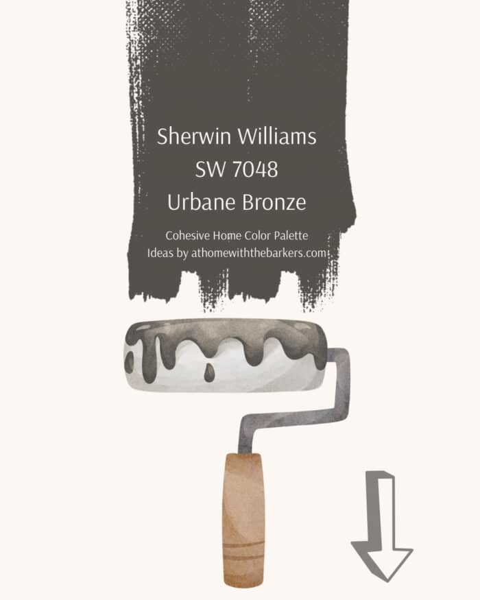 Sherwin Williams Urbane Bronze, paint roller graphic
