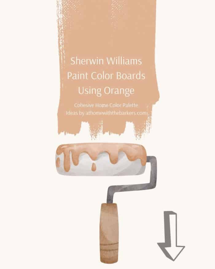 SW Orange paint colors roller