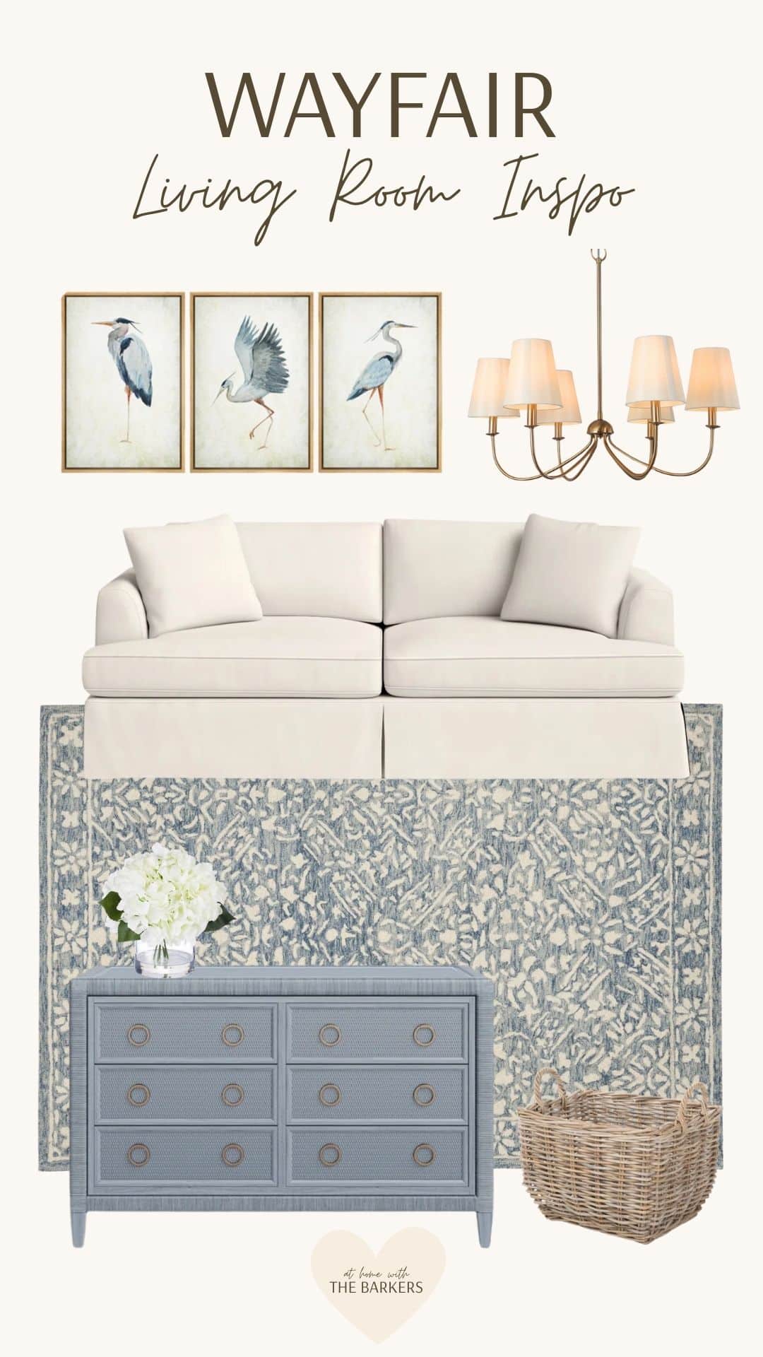 Wayfair Living room coastal style