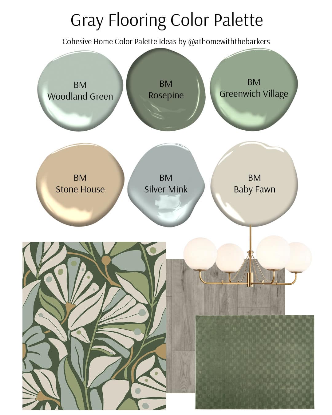 Gray Flooring wallpaper and paint color palette