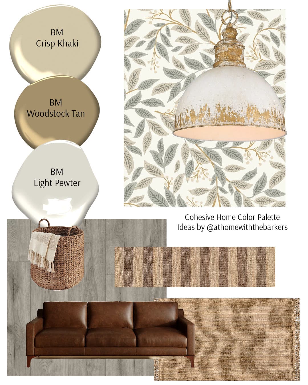 Gray flooring with beige couch accessories